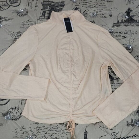 AFRM Women's Mollie Drawstring Crop Top - Picture 2 of 4